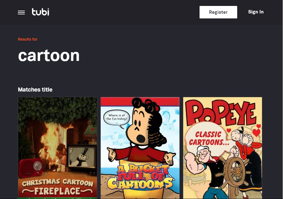 Tubi offers classic animation TV shows like 9anime