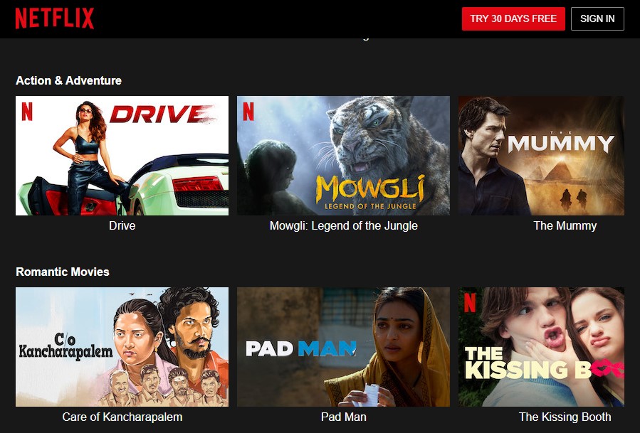 Netflix free movie streaming site like Fmovies