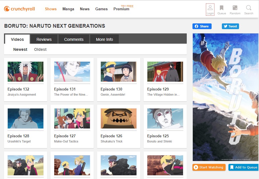 crunchyroll is one of the best website to watch cartoon without Kissanime