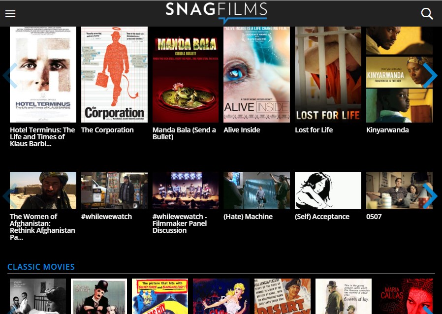Stream classic movies in Snagflims like Fmovies