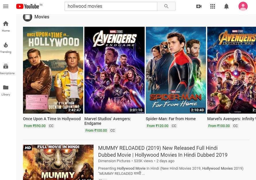 Youtube is obe of the best source to stream movies like Fmovies legally