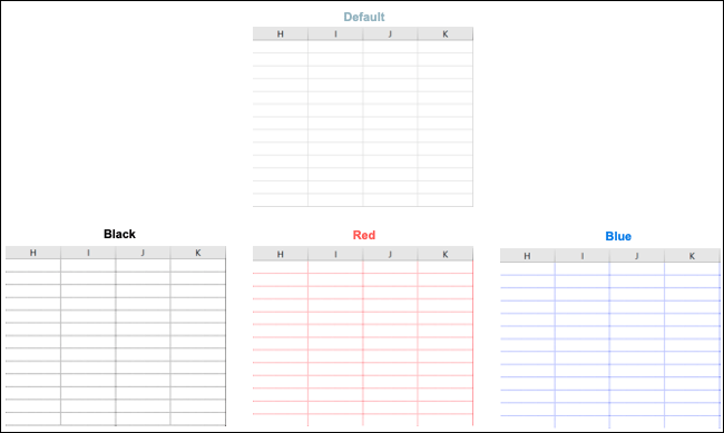 So we can darken Excel grid lines