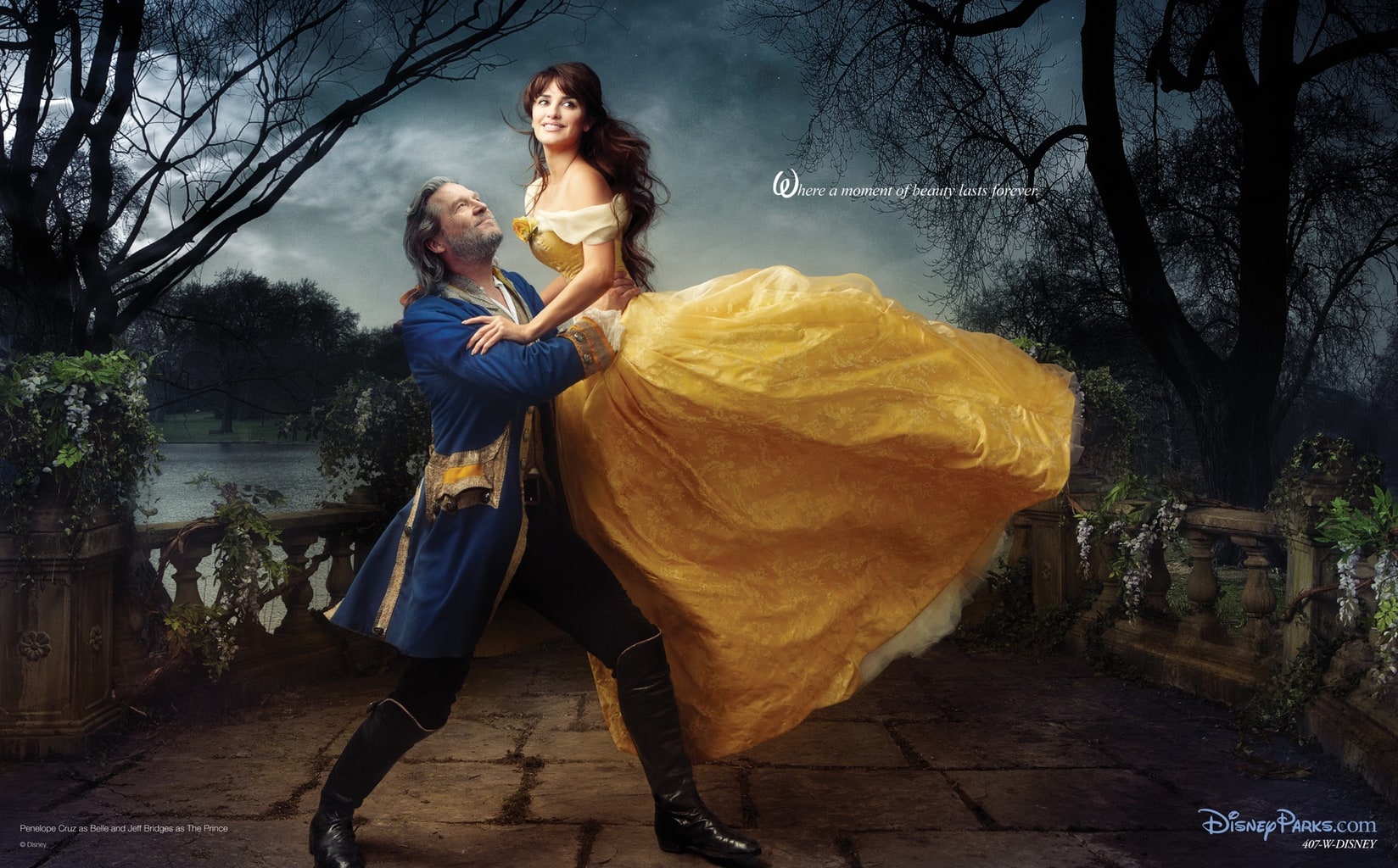 Penelope as Disney's Belle, photography by Annie Leibovitz