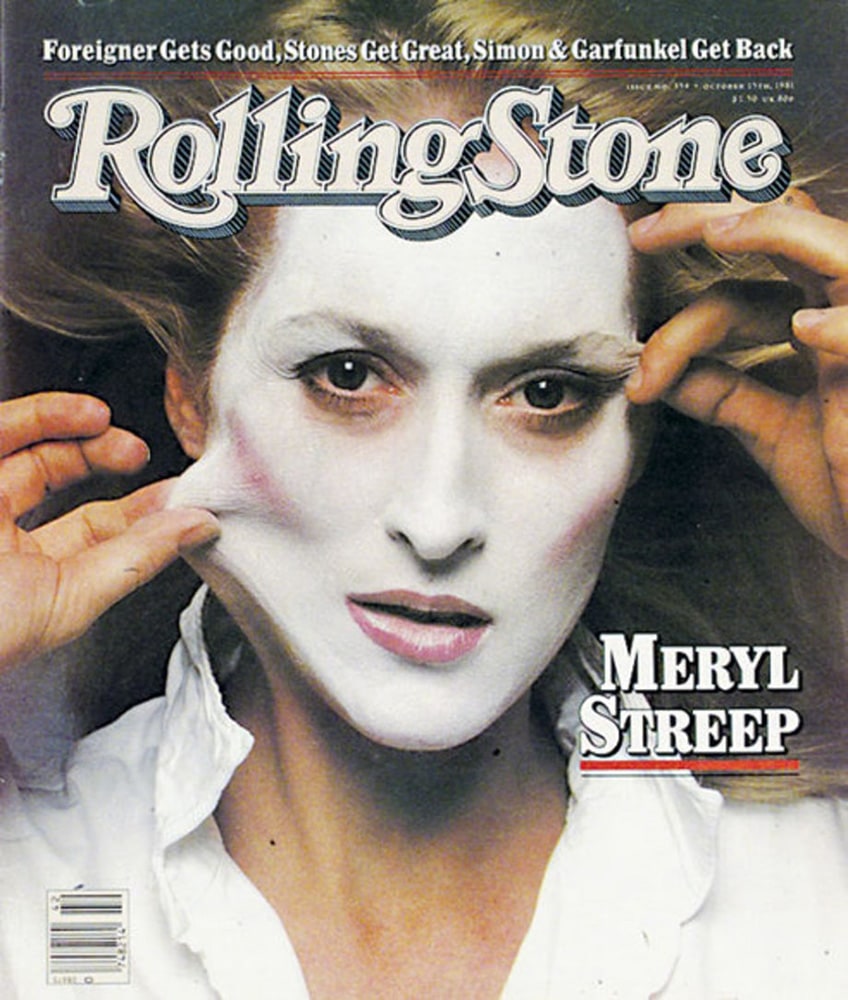 Meryl Streep on the cover of Rolling Stone photographed by Annie Leibovitz