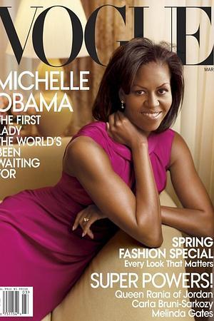 Portrait of Michelle Obama in Vogue by Leibovitz