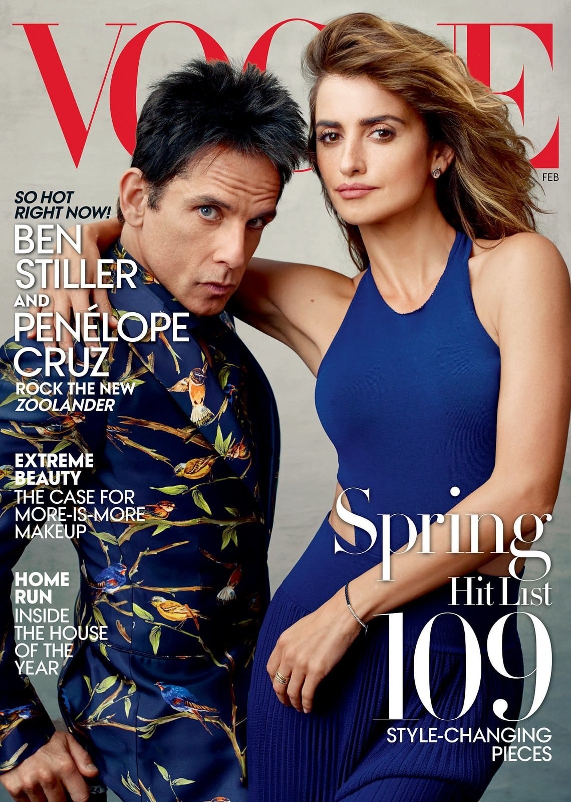 Ben Stiller and Penélope Cruz on the cover of Vogue by Annie Leibovitz