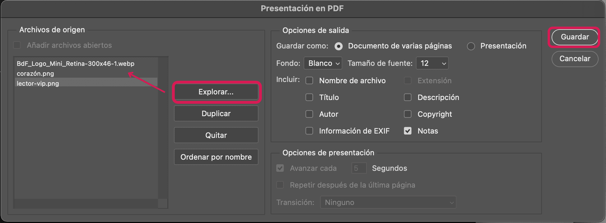 step 2 to convert multiple images to pdf in photoshop