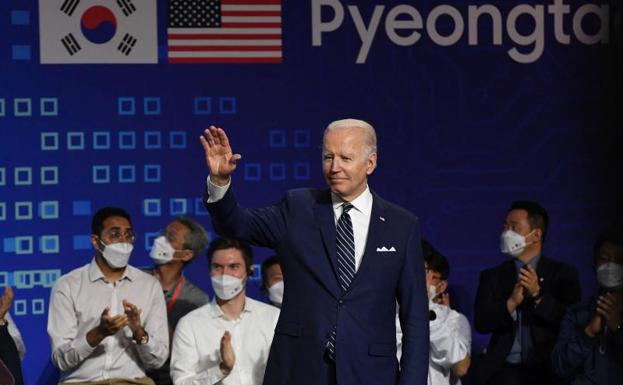 Biden visits the Samsung campus in Pyeongtaek, Seoul./EFE