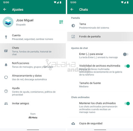 How to put a custom wallpaper on each WhatsApp chat