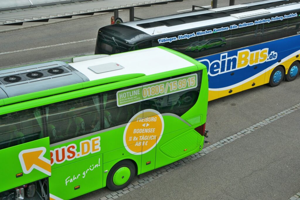 Travel and long-distance bus companies such as Flixbus and