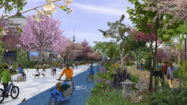Shimano promotes a project to redesign the cycling cities of the future