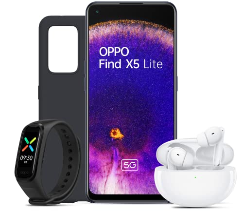 OPPO Find X5 Lite Launch - Unlocked Mobile Phone, 8GB+256GB, 64+8+2+32 MP Camera, Android Smartphone, 4500mAh Battery, 65W Fast Charge, Dual SIM - Black