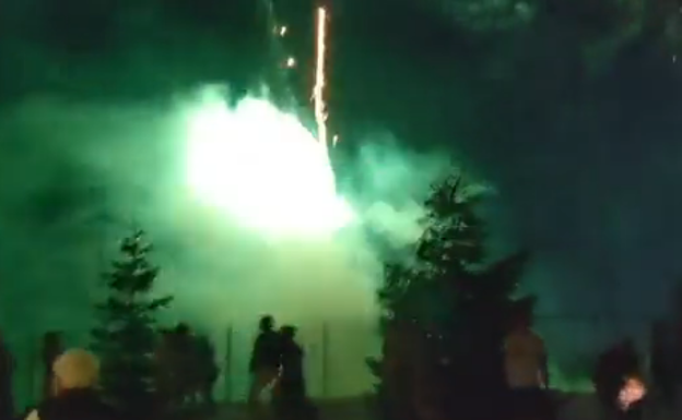 A rocket exploded in the audience during the pyrotechnic show /twitter