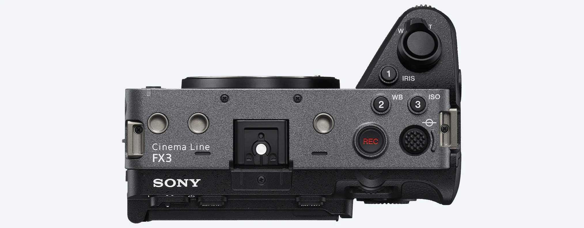Sony cinema line fX3 camera overhead view