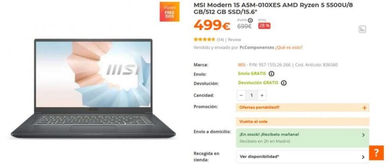 Work, games, Netflix… this highly recommended laptop drops 200 euros