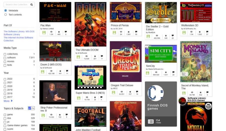 download any classic game from these websites for free